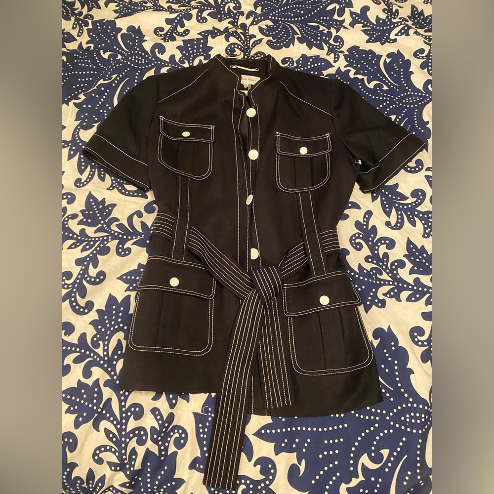 Calvin Klein short sleeve navy jacket